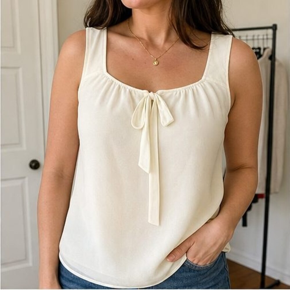 Cream Smocked Top - Picture 2 of 6